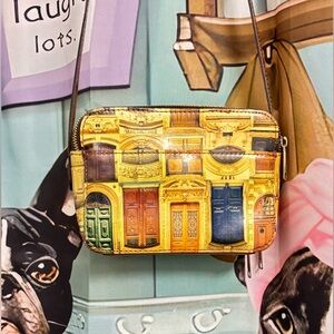 PATRICIA NASH RIMINI DOUBLE ZIP BOX SMALL LEATHER CROSSBODY